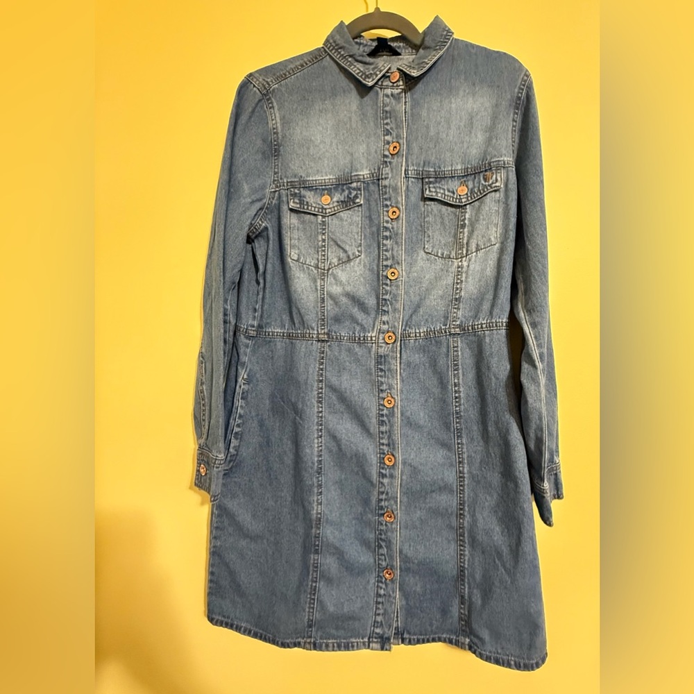 🦋The Frye Company Denim Button-Up Dress
